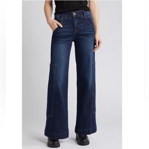 Wit and Wisdom Ab Solution High Waist Wide Leg Carpenter Jeans Size 6